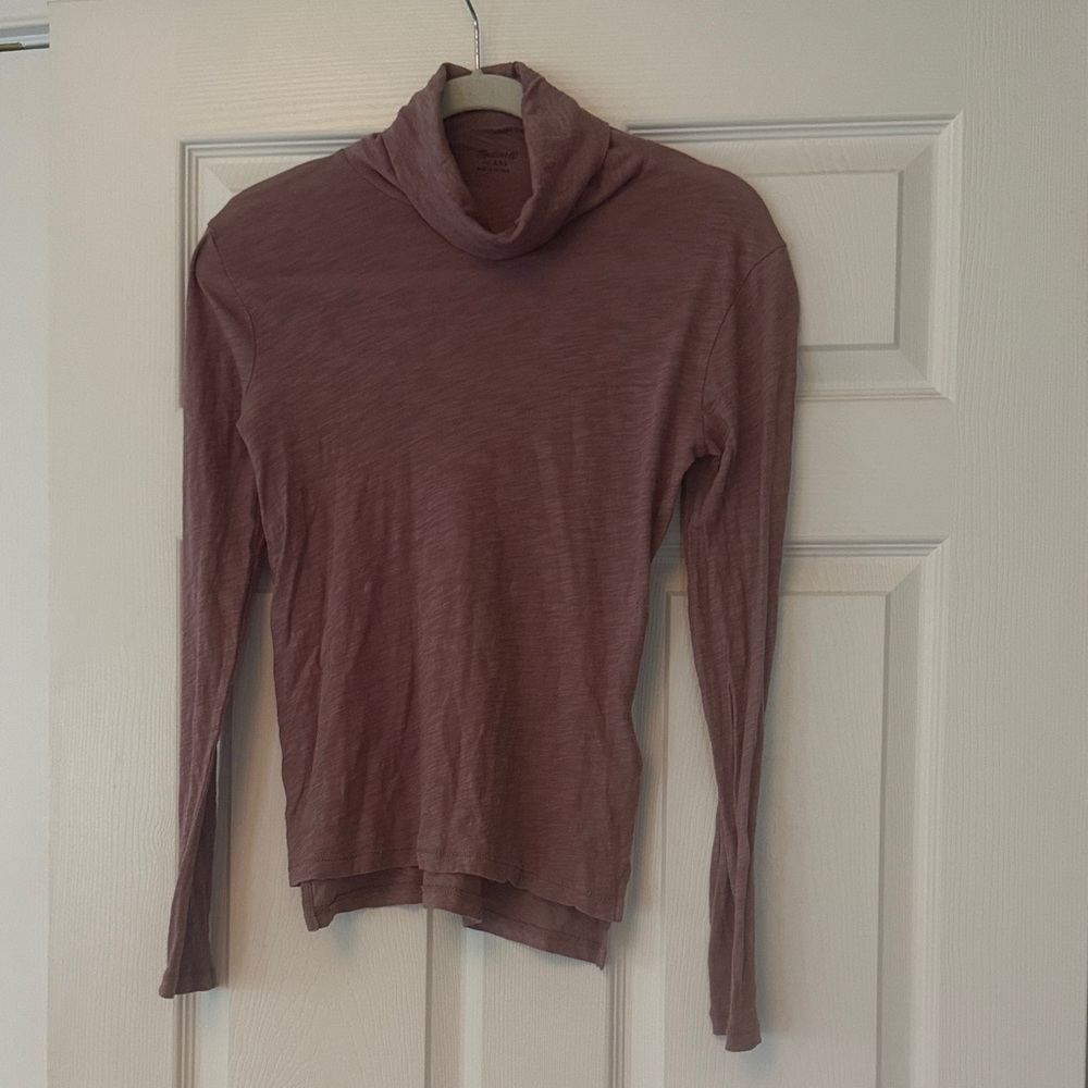 Madewell Dusty Rose Turtleneck Top